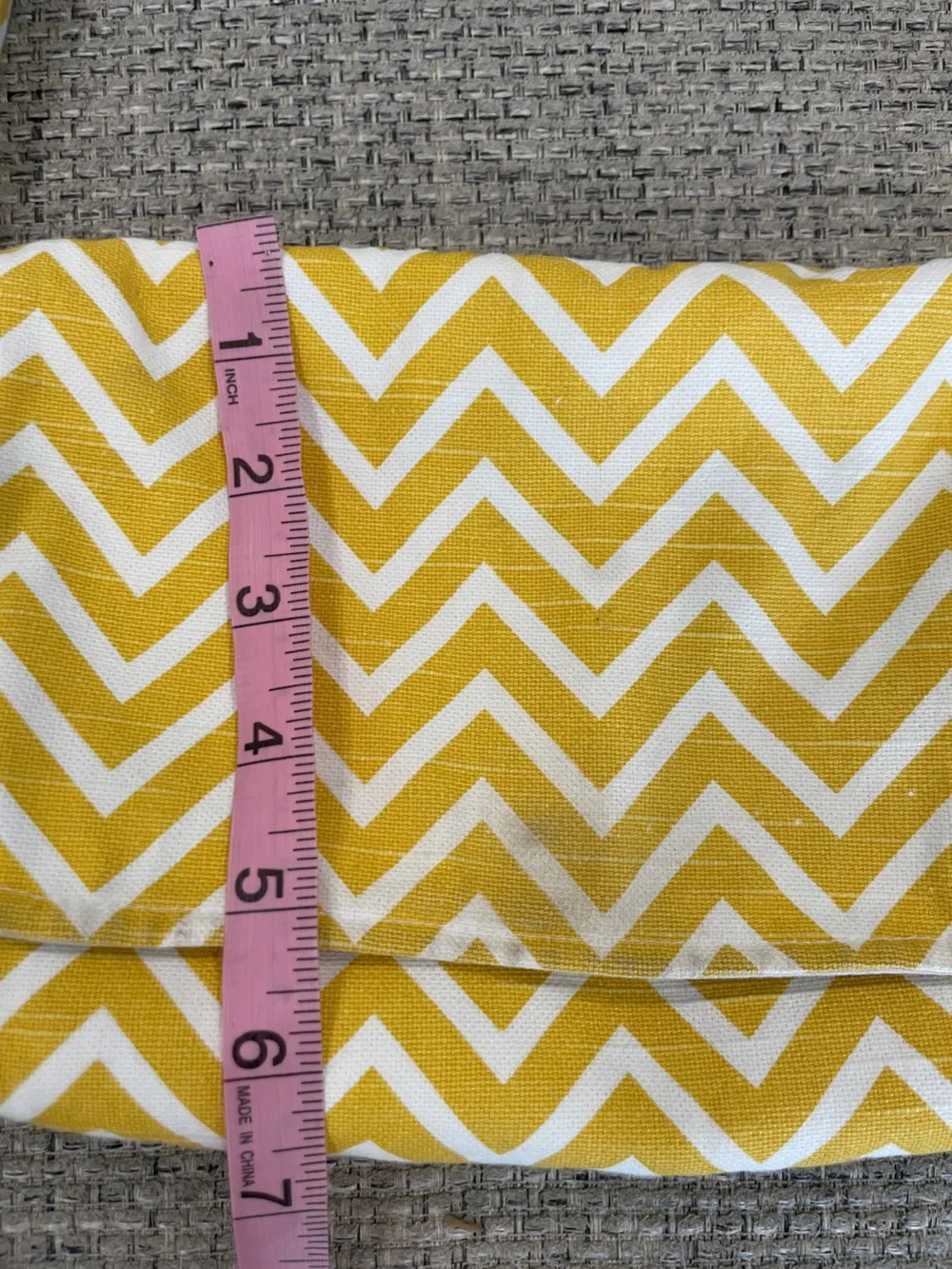 Yellow Chevron Fabric Crossbody Bag Womens Lightweight Summer purse